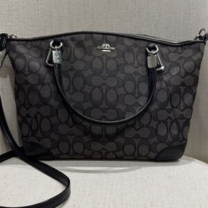 Coach Dark Gray Signature Shoulder Bag